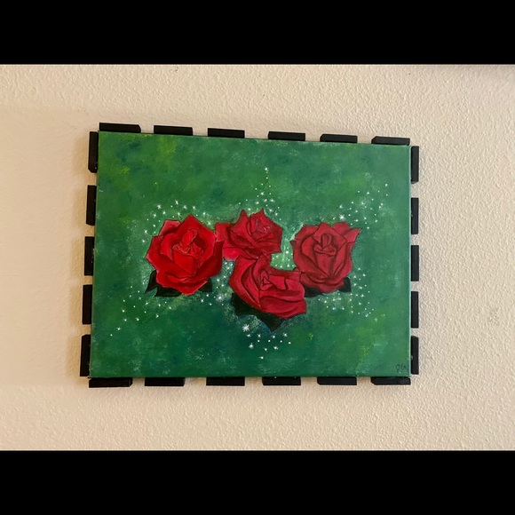 Red roses painting - Picture 3 of 3